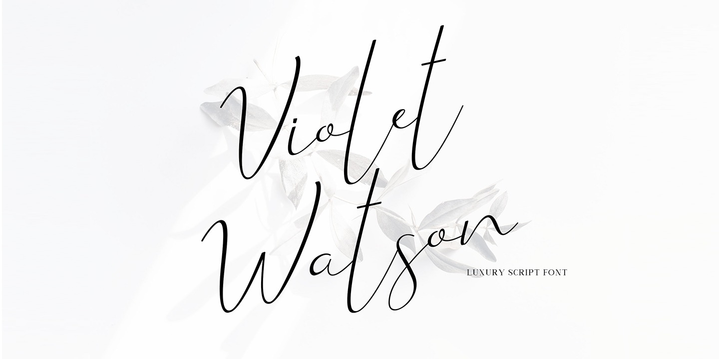 Пример шрифта Violet Watson